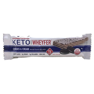 Convenient Nutrition Keto Wheyfer Bars Cookies & Cream - 10 Bars